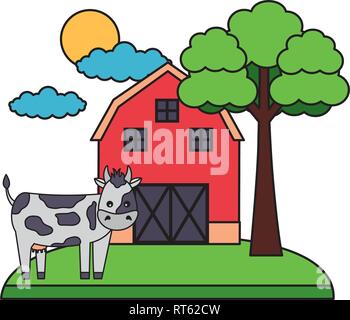 Barn farm fresh Illustration de Vecteur