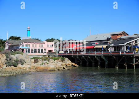 Fisherman's Wharf, Monterey, Monterey Bay, presqu'île, l'océan Pacifique, la Californie, USA Banque D'Images