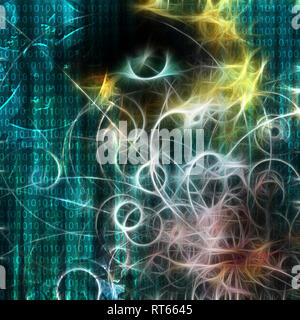 Et comme les binaires Machine 1950-51). Lignes tourbillonnantes Banque D'Images