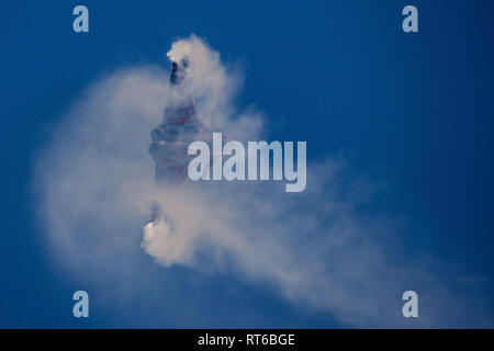 Armée de l'air Rafale d'effectuer dans le cadre d'un salon. Banque D'Images