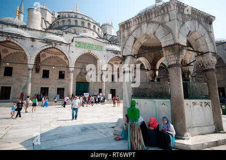 L'Asie, la Turquie, Istanbul, Hamet Sultan Camii, Mosquée Bleue Banque D'Images