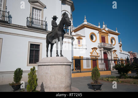 L'Europe, Espagne, Andalousie, Séville, la Plaza de Toros de la Maestranza Banque D'Images