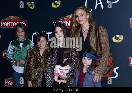 Los Angeles, CA, USA. Feb 27, 2019. Drea De Matteo aux arrivées pour les chats jouer l'ouverture, le Pantages Theatre, Los Angeles, CA le 27 février 2019. Credit : Priscilla Grant/Everett Collection/Alamy Live News Banque D'Images