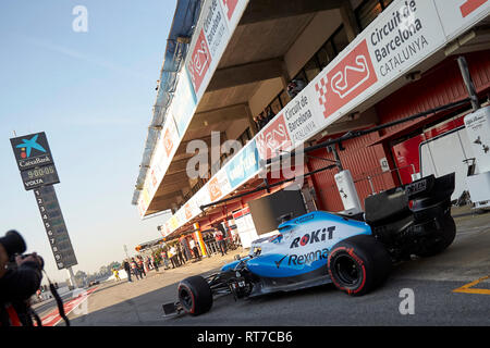 Montmelo, Barcelone, Espagne. 28 février 2019.George Russel (Williams FW42 voiture de course), vu en action au cours de l'hiver jours d'essais sur le circuit de Catalunya à Montmelo (Catalogne). Credit : SOPA/Alamy Images Limited Live News Banque D'Images