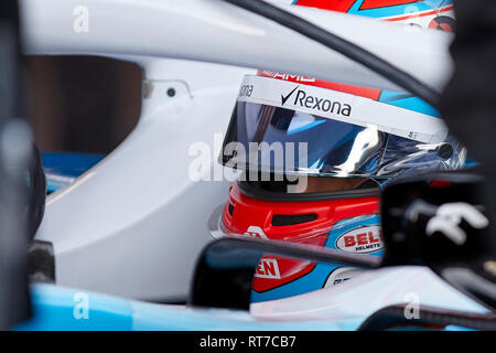 Montmelo, Barcelone, Espagne. 28 février 2019.George Russel (Williams FW42 voiture de course), vu en action au cours de l'hiver jours d'essais sur le circuit de Catalunya à Montmelo (Catalogne). Credit : SOPA/Alamy Images Limited Live News Banque D'Images