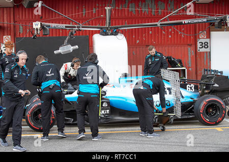 Montmelo, Barcelone, Espagne. 28 février 2019.George Russel (Williams FW42 voiture de course), vu en action au cours de l'hiver jours d'essais sur le circuit de Catalunya à Montmelo (Catalogne). Credit : SOPA/Alamy Images Limited Live News Banque D'Images