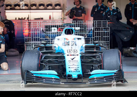 Montmelo, Barcelone, Espagne. 28 février 2019.George Russel (Williams FW42 voiture de course), vu en action au cours de l'hiver jours d'essais sur le circuit de Catalunya à Montmelo (Catalogne). Credit : SOPA/Alamy Images Limited Live News Banque D'Images