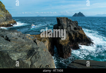 Little Skellig de Skellig Michael, Îles Skelling, comté de Kerry, Irlande, Europe Banque D'Images