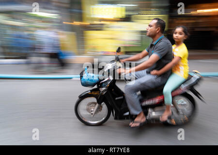 MALE, MALDIVES - 16 février 2019 - mâle est l'un des plus petits capitale au monde mais l'un des plus encombrés traffic Banque D'Images