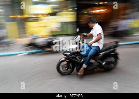 MALE, MALDIVES - 16 février 2019 - mâle est l'un des plus petits capitale au monde mais l'un des plus encombrés traffic Banque D'Images