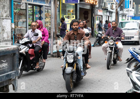 MALE, MALDIVES - 16 février 2019 - mâle est l'un des plus petits capitale au monde mais l'un des plus encombrés traffic Banque D'Images