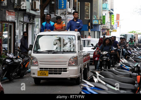 MALE, MALDIVES - 16 février 2019 - mâle est l'un des plus petits capitale au monde mais l'un des plus encombrés traffic Banque D'Images