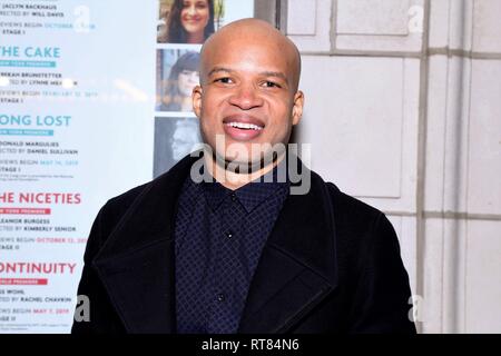 Soirée d'ouverture de la Chorale 'Boy' au Samuel J. Friedman Theatre - Arrivées avec : Glenn Davis Où : New York, New York, United States Quand : 09 Jan 2019 Crédit : Joseph Marzullo/WENN.com Banque D'Images