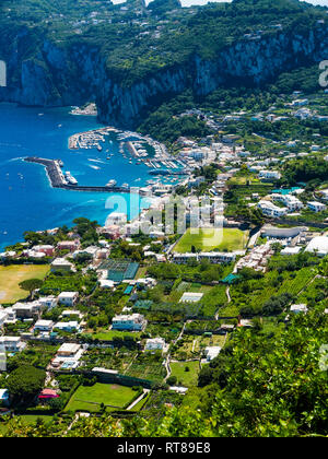 L'Italie, Campanie, Golfe de Naples, vue de Capri Banque D'Images