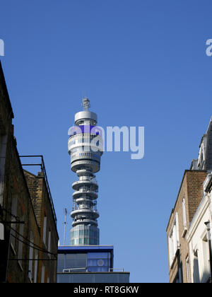 La BT Tower est une tour de communications situé dans Fitzrovia, Londres, propriété de BT Group. Banque D'Images