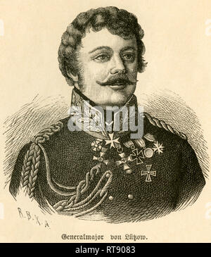 Ludwig Adolf Wilhelm von Lützow, le général prussien, joué par Sprößer, maison d'édition Ferdinand Hirt et fils, Leipzig, 1895, Additional-Rights Clearance-Info-Not-Available- Banque D'Images