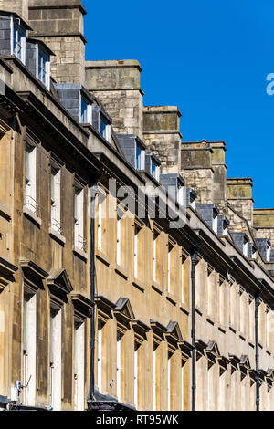 Vue de la toiture le long Milsom Street (sud-ouest), Bath, Angleterre Banque D'Images