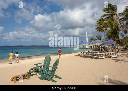 Vue de la plage Coco Beach, Bonaire, Kralendijk, Bonaire, les îles ABC sous le vent, Antilles, Caraïbes Banque D'Images