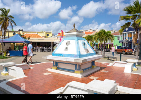 Plaza Wilhelmina, Kralendijk, Bonaire, les îles ABC sous le vent, Antilles, Caraïbes Banque D'Images