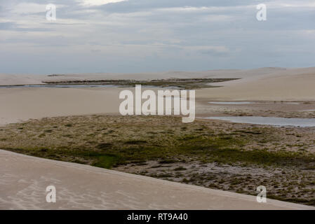 Lagoon sur le milieu des dunes du Parc National Lençois à Maranhenese au Brésil Banque D'Images