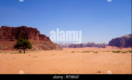 Le désert de Wadi Rum en Jordanie Banque D'Images