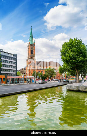 Johanneskirche est la plus importante Église protestante à Düsseldorf, Rhénanie du Nord-Westphalie, Allemagne. Banque D'Images