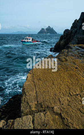 Little Skellig de Skellig Michael, Îles Skelling, comté de Kerry, Irlande, Europe Banque D'Images