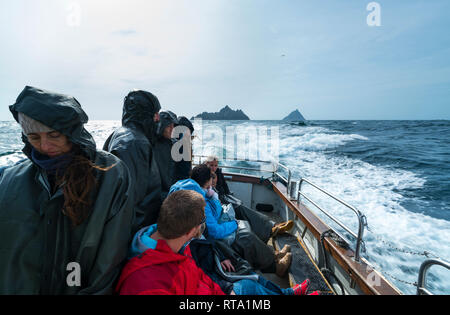 Tour des îles Skelling, comté de Kerry, Irlande, Europe Banque D'Images