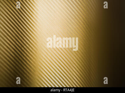 Brillant métallique texture de fibre de carbone or papier autocollant. Matériel pour la modification de voiture de course. La conception de matériel pour l'arrière-plan, papier peint, grap Banque D'Images