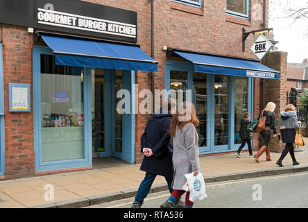 Cuisine Gourmet Burger restaurant (fermé) 2019 Avril Lendal York North Yorkshire England UK Royaume-Uni GB Grande Bretagne Banque D'Images