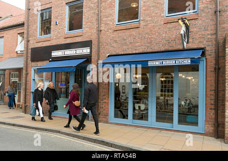 Cuisine Gourmet Burger restaurant (fermé) 2019 Avril Lendal York North Yorkshire England UK Royaume-Uni GB Grande Bretagne Banque D'Images