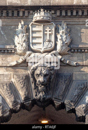 Adam Clark Tunnel sous la colline du château de Budapest, Hongrie Banque D'Images