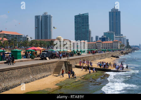 Galle Face Plage, Colombo, Sri Lanka Banque D'Images