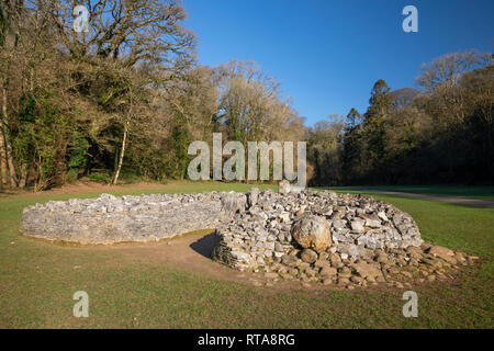 Parc le Breos chambre funéraire, Gower, au Pays de Galles Banque D'Images