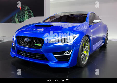 Francfort, Allemagne - Sep 13, 2013 : Subaru WRX concept car présenté à l'IAA 2013. Banque D'Images