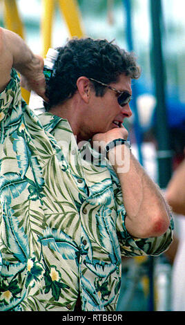 Honolulu, Hawaii, 20 juillet, 1999 Premier jour de tournage de 'BayWatch Hawaii. David Hasselhoff sur l'ensemble de "Baywatch Hawaii' Credit : Mark Reinstein/MediaPunch Banque D'Images