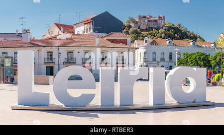 Castelo de Leiria, Largo 5 de Outubro Banque D'Images
