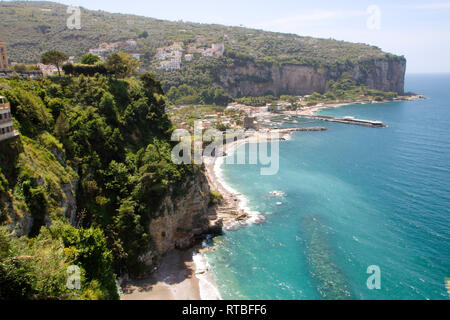 Paysage de Vico Equense péninsule de Sorrente, dans la province de Naples, Italie Banque D'Images