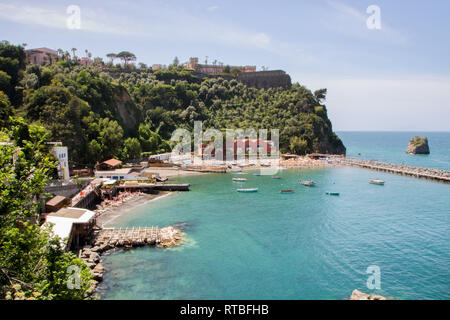 Paysage de Vico Equense péninsule de Sorrente, dans la province de Naples, Italie Banque D'Images