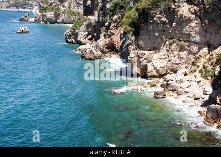 Paysage de Vico Equense péninsule de Sorrente, dans la province de Naples, Italie Banque D'Images