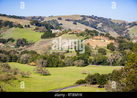 Paysages des collines et vallées du comté de Contra Costa, en Californie Banque D'Images