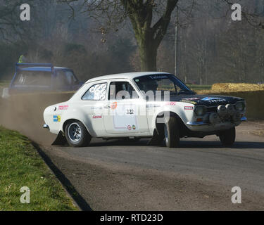 Dave Watkins, Ford Escort Mk1 Twin Cam, la race, l'étape de rallye rétro, Dimanche 24 Février, 2019, rétro, nostalgie, sport, voitures, véhicules, course, cla Banque D'Images