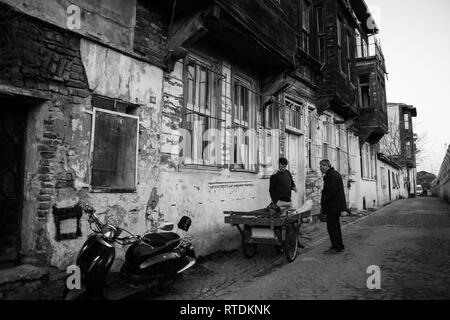 Cankurtaran, Fatih, Istanbul / Turquie - le 26 décembre 2012 : une rue de la vieille ville d'Istanbul, Cankurtaran Banque D'Images