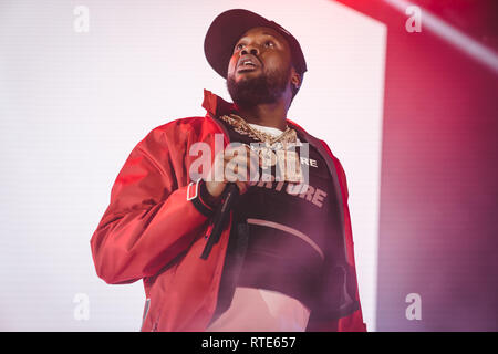 Los Angeles, CA, USA. 28 Février, 2019. Meek Mill au Hollywood Palladium de Los Angeles, Californie le 28 février 2019. Crédit : Steve Rose Punch/media/Alamy Live News Banque D'Images