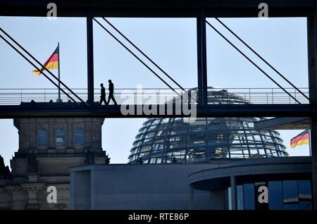 Berlin, Allemagne. 28 Février, 2019. Le Reichstag de Berlin, Allemagne, ville de Berlin, 28.février 2019. Crédit : Frank May | utilisée dans le monde entier/dpa/Alamy Live News Banque D'Images