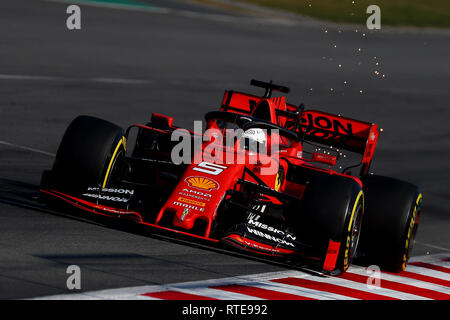 Montmelo, Espagne. 06Th Mar, 2019. # 05 Sebastian Vettel, Scuderia Ferrari. Montmelo Barcelone 01/03/2019 Circuit de Formule 1 Test 2019 Foto Federico Basile/Insidefoto insidefoto Crédit : srl/Alamy Live News Banque D'Images