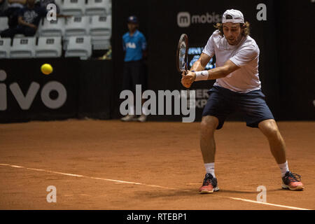 SÃO PAULO, SP - 01.03.2019 : BRASIL OPEN 2019 ATP 250 - Brésil 2019 ouvert - ATP 250 - Argentins Marco TRUNGELLITI et Guido PELLA jouera l'une des demi-finales cet après-midi le 01 mars 2019. (Photo : Van Campos/Fotoarena) Banque D'Images