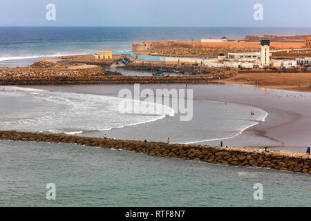 Côte de l'océan atlantique, Rabat, Maroc Banque D'Images