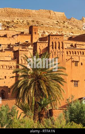 Kasbah Ait-Benhaddou, Atlas de Ouarzazate, Maroc Banque D'Images