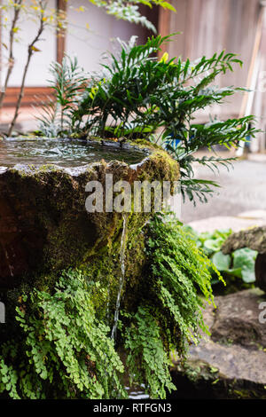 Fontaine japonaise à l'eau Banque D'Images